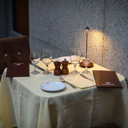 Lámpara de mesa LED minimalista 2024: iluminación inalámbrica, resistente al agua y regulable 