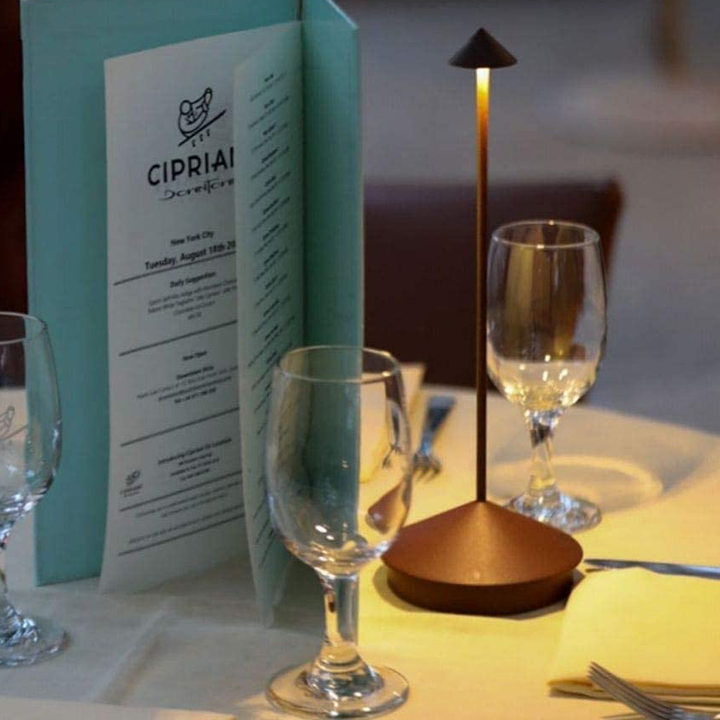 Lámpara de mesa LED minimalista 2024: iluminación inalámbrica, resistente al agua y regulable 