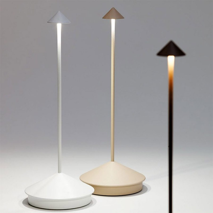 Lámpara de mesa LED minimalista 2024: iluminación inalámbrica, resistente al agua y regulable 