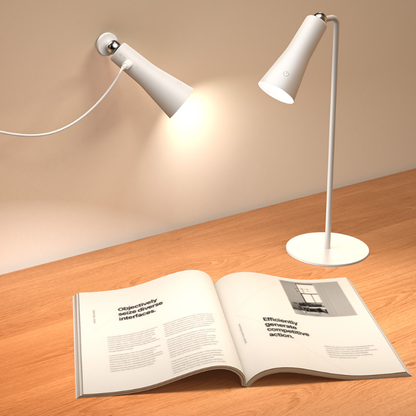 Lámpara de mesa portátil magnética 3 en 1: iluminación totalmente flexible y lámpara LED regulable que cuida la vista. 