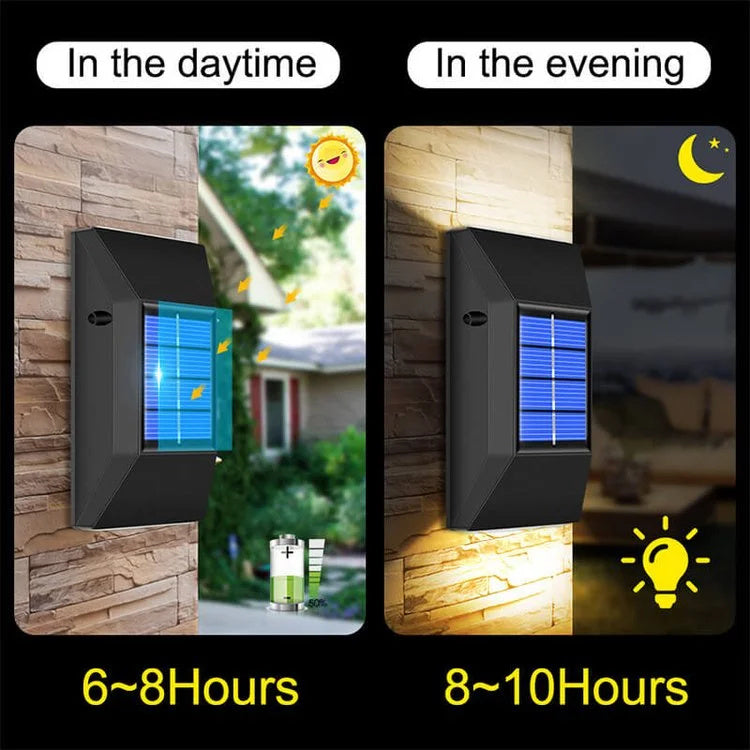 Lámpara de pared solar impermeable para exteriores
