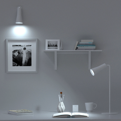 Lámpara de mesa portátil magnética 3 en 1: iluminación totalmente flexible y lámpara LED regulable que cuida la vista. 