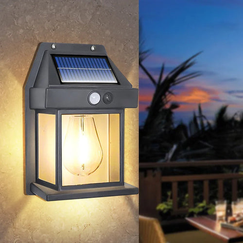 Lámpara solar de pared para exteriores