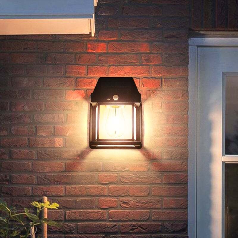 Lámpara solar de pared para exteriores