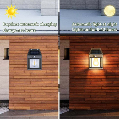 Lámpara solar de pared para exteriores